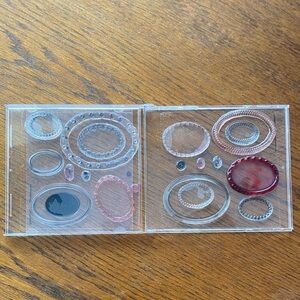 PAPERTREY INK Clear Cling Stamps *Borders and Corners Oval Volume 1 No. 10*